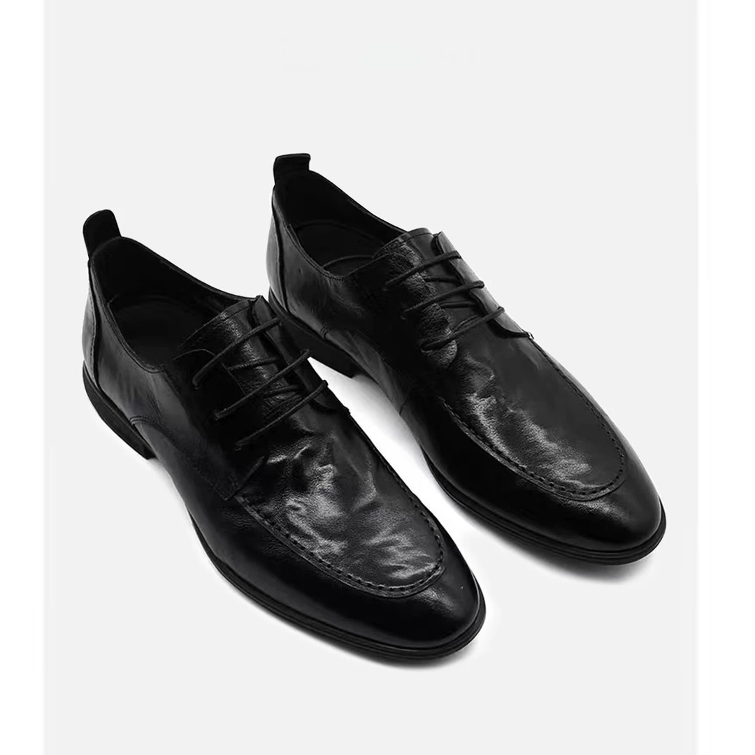 Scarpe eleganti da uomo in pelle italiana con stringhe punta_voghion.com