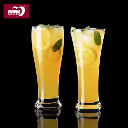 Wholesale green apple crystal glass cups transparent straight cups restaurant juice cups drink cups household whiskey cups