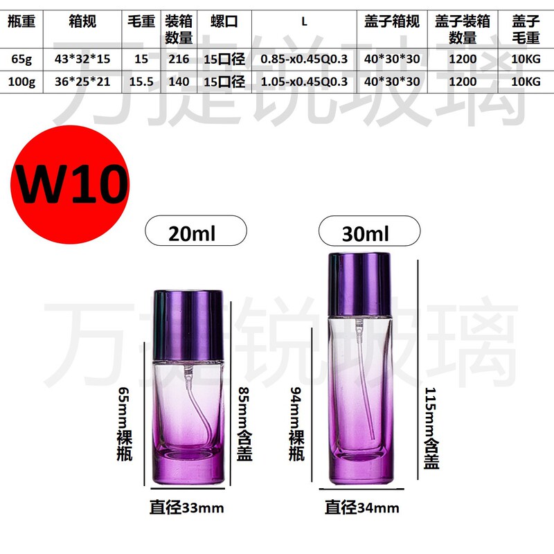 ネット赤カラーナット口円柱ガラス香水分注瓶20ml 30ml多様な色香水瓶|undefined