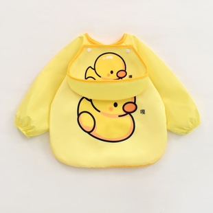 Children's full body waterproof coverall baby spring, autumn and winter eating clothes anti-dressing painting clothes factory wholesale