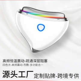 跨境家用脸部按摩器一体机多功能面部美容仪导入电动刮痧仪