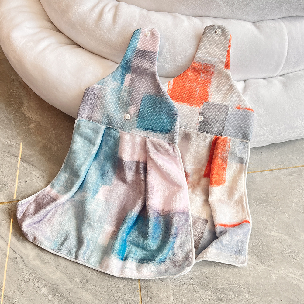 Amazon suministra toallas de mano colgantes de franela, toallas de mano para niños de jardín de infantes, toallas de baño de cocina para el hogar