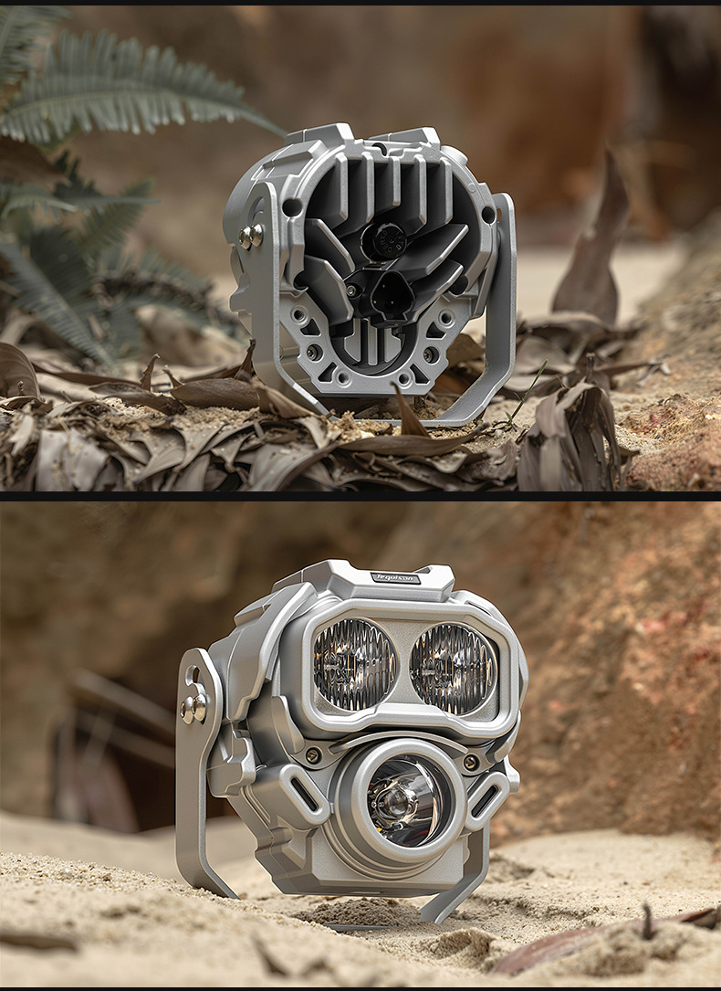 Tequison high-power clover-shaped spotlights for off-road vehicles, A-pillar guards, modified auxiliary spotlights