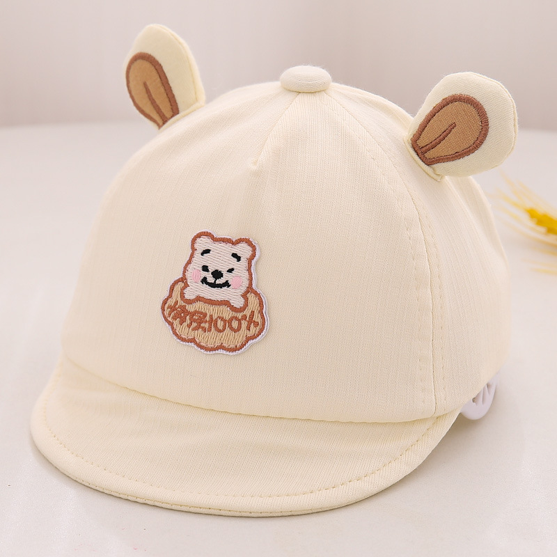 Sombrero para bebés primavera y otoño delgado sombrero de sol para recién nacidos pequeños meses de edad para salir sombrero de sol sombrero de boca de pato sombrero de protección solar