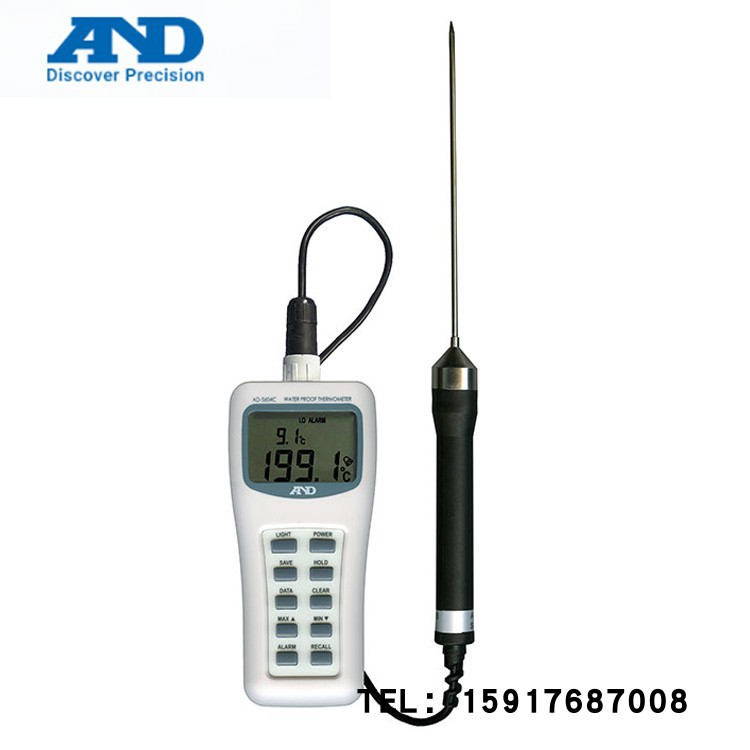 日本AND防水型中央温度计AD-5604C
