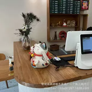 老榆木吧台转角板材实木风化纹理板材室内装修木板厂家批发民宿板