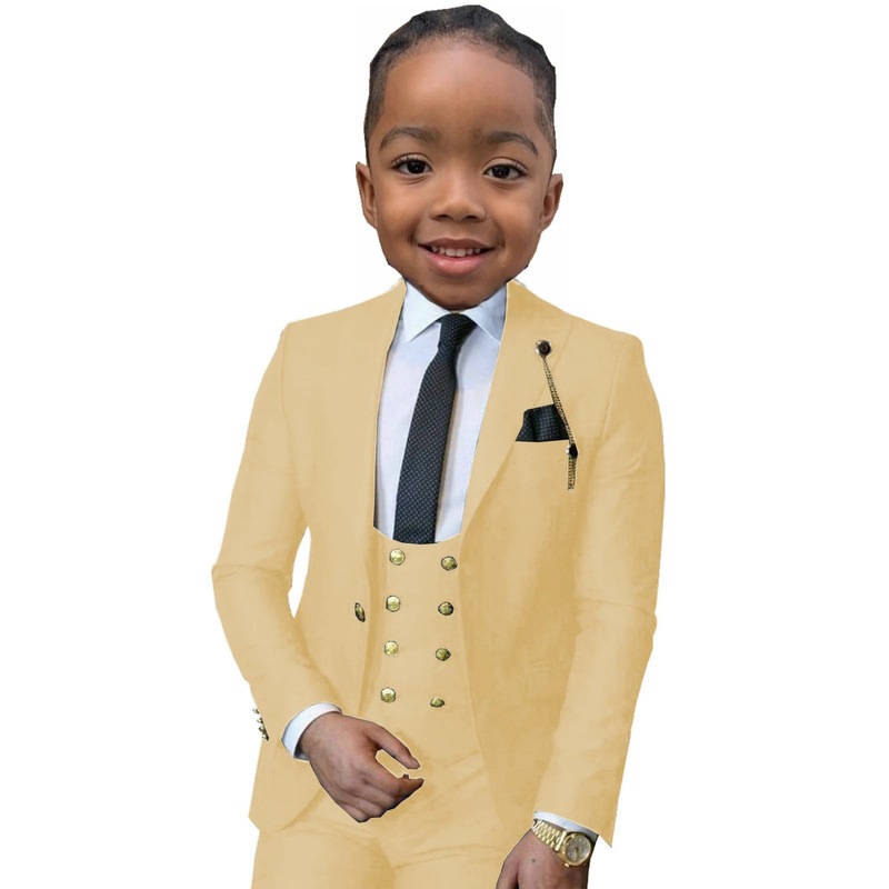 AliExpress 外国貿易男の子の誕生日スーツステージパフォーマンスフラワーガール結婚式子供の小さなホストスーツ 3 点セット|undefined
