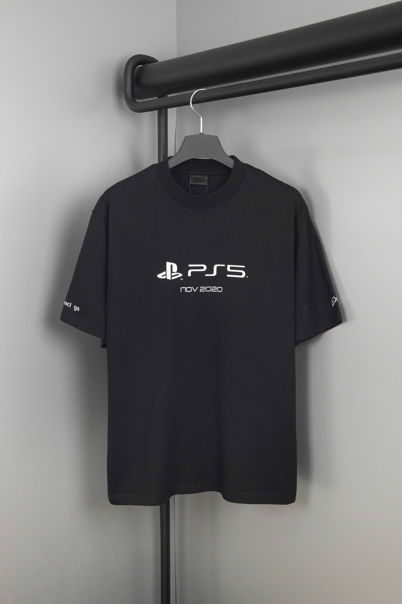 高バージョンパリ2024新型連名ps 5文字幾何学模様プリント男女半袖tシャツメーカー直出