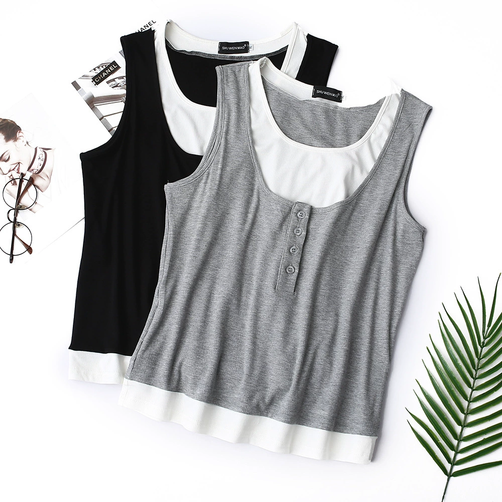 Summer vest, base body-friendly T-shirt sleevless, plus size