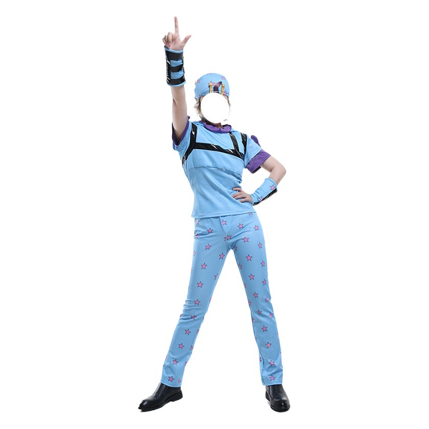 Disfraz de personaje de anime de JOJO's Bizarre Adventure, Johnny Joestar, ropa de anime bidimensional