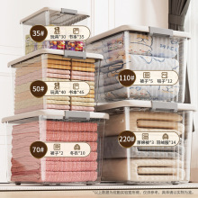 透明收纳箱家用塑料收纳盒大容量衣柜衣物玩具棉被储物衣服整理箱