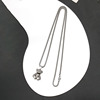 Tide, chain hip-hop style stainless steel, brand necklace, universal long accessory, sweater, with little bears, simple and elegant design, does not fade