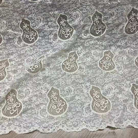 现货葫芦棉绳绣花花边刺绣镂空蕾丝盘带绣时装女装连衣裙绣花面料