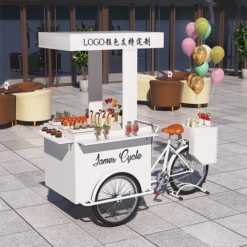 Jinjie Outdoor Stall Truck Shopping Mall Exhibition Mobile Night Market Snack Tricycle Internet Celebrity Stall Truck Coffee Milk Tea Truck
