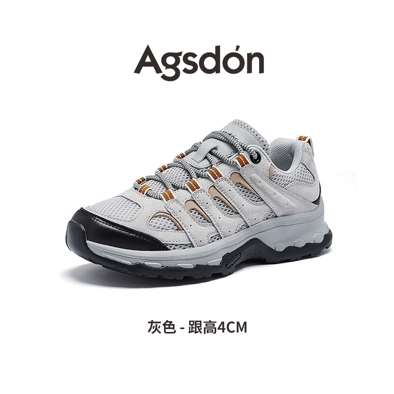 Augustion Daddy Shoes Mujer 2025 Verano Nuevo estilo ligero de suela gruesa Zapatillas blancas Zapatillas de senderismo casuales