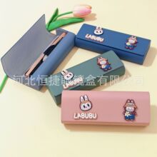 拉布布新款卡通大框架眼镜盒高级感便携抗压防摔太阳镜墨镜收纳盒