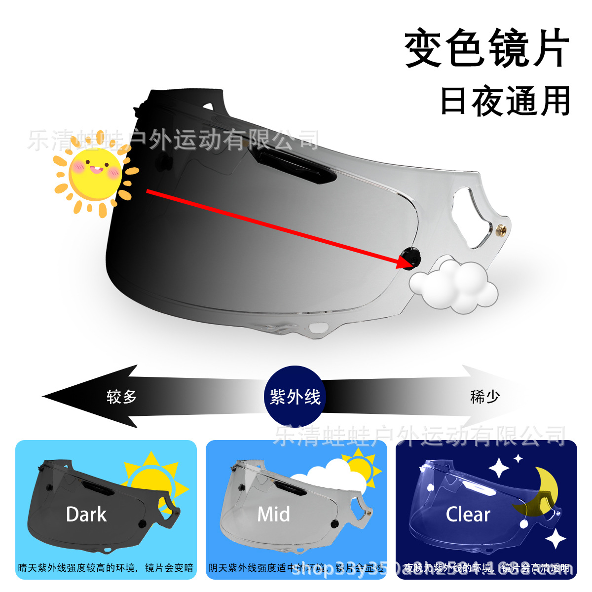 Arai, rx7x 빛에 민감한 색상 변경 (홍차에 투명)