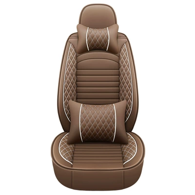 car cushion four seasons universal | Seat cushion, seat cover - brown-single-seat-luxury-version-universal