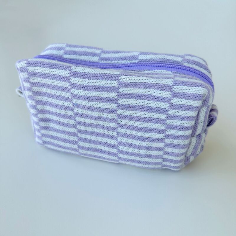 Etsy個性化刺繍メリヤス化粧バッグストライプ棋盤格収納袋ペン袋携帯色合わせ収納バッグ|undefined