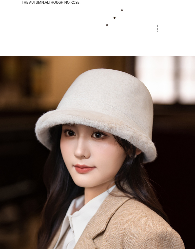 Cappello da pescatore caldo, spesso e foderato in pile, in stile giapponese, per donna, autunno inverno, elegante cappello a secchiello che snellisce il viso_voghion.com