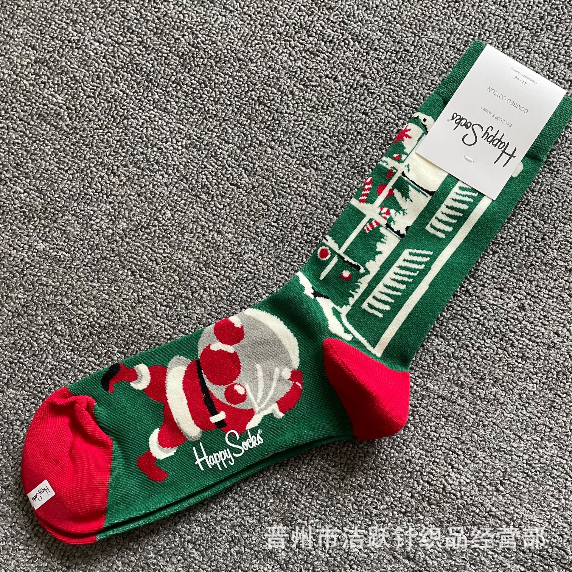 Happy socks新品高品质ハイレザー男性ソックススウェーデンコットンソックスファッションソックスカップルinsロング美脚ソックス