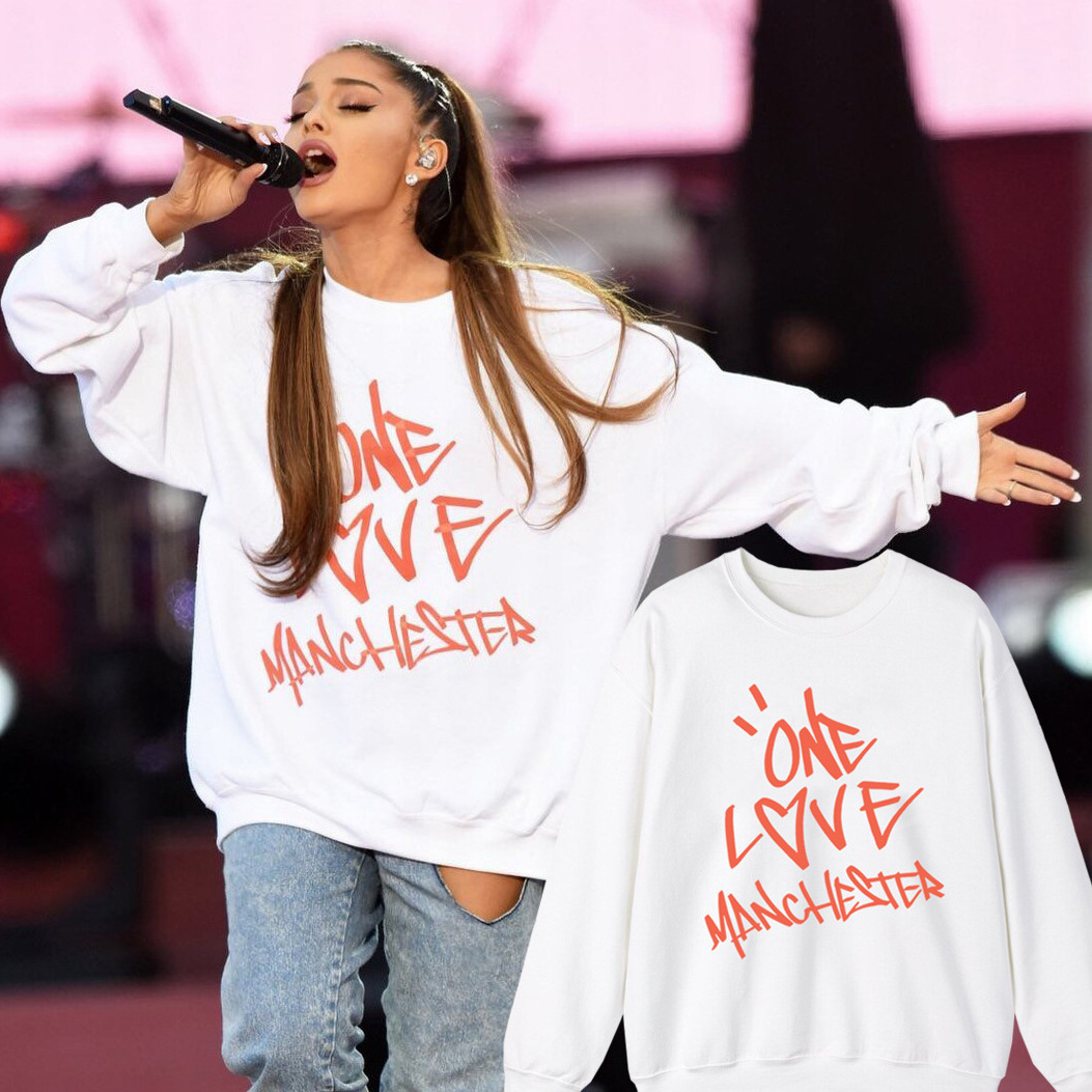 One Love Manchester Crewneck Hoodie Ariana Grande Concert Ov