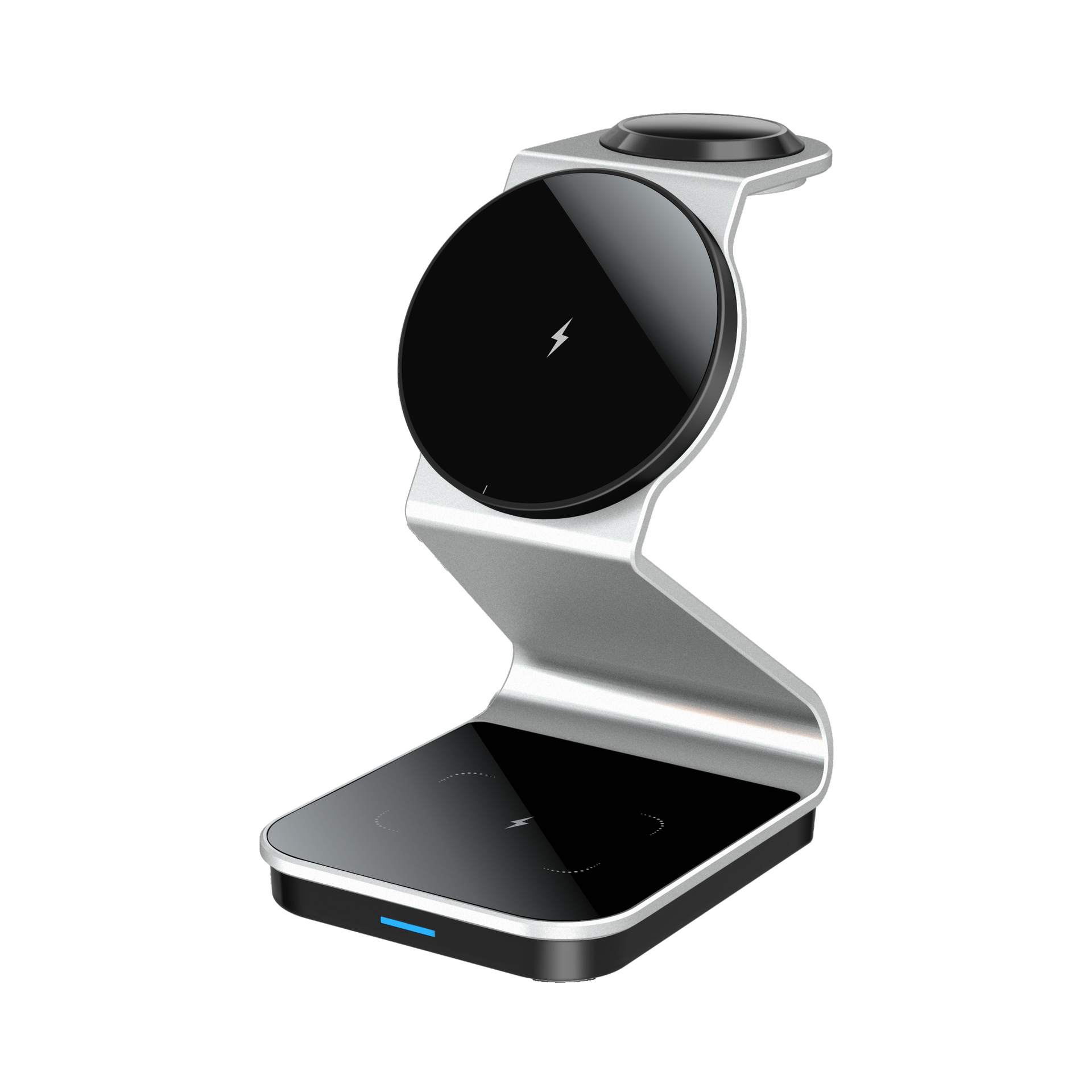 Cargador inalámbrico magnético qi2 al por mayor de fábrica adecuado para la personalización de la base de carga inalámbrica tres en uno de Apple 15W