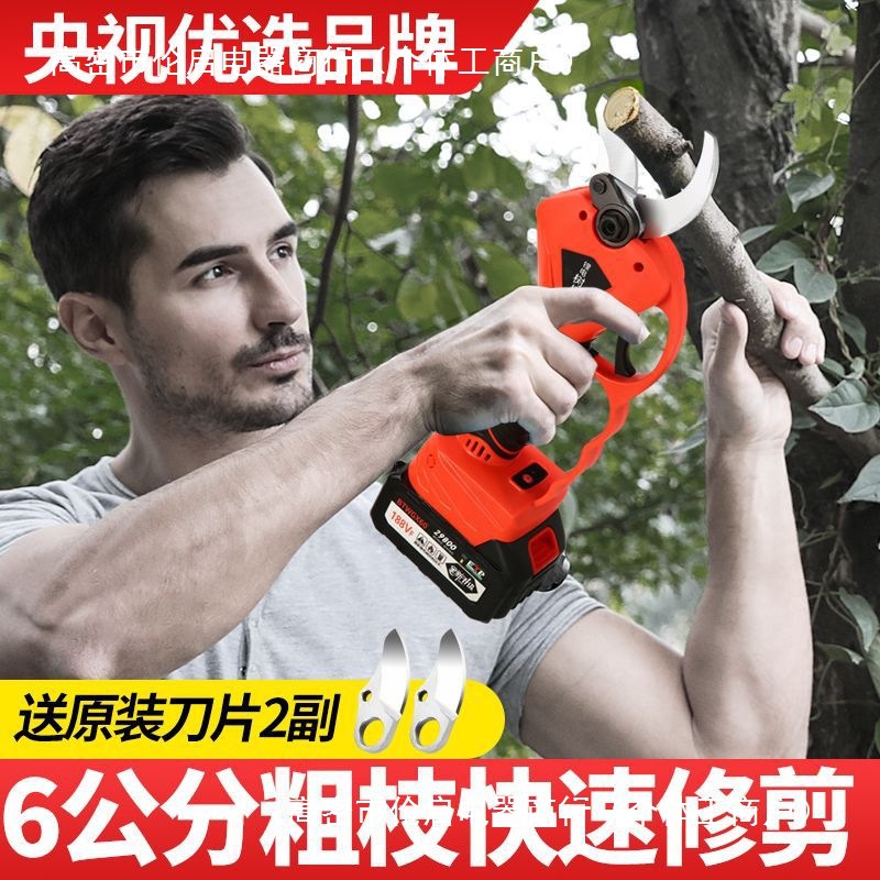 德国进口剪刀新款园林树枝剪子多功能充电式粗枝剪锂电果树修枝剪