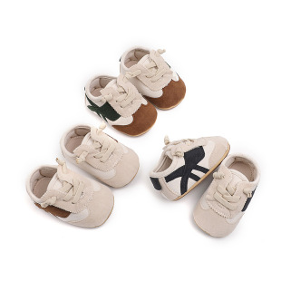 Spring and Autumn Baby Shoes 0-1 Year Old Male and Female Baby Non-slip Toddler Shoes Color-matching Soft-soled Shoes Infant Breathable Single-layer Shoes