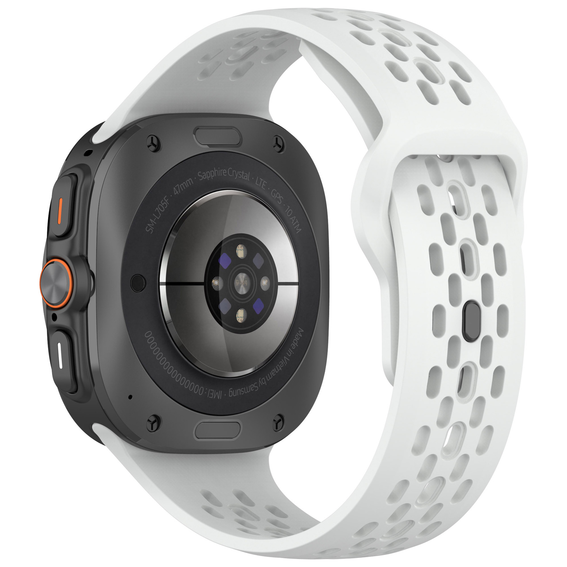 Suitable for the 47mm perforated sports breathable silicone replaceable watch strap of Samsung Galaxy watch7 ultra undefined