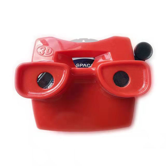 Venta caliente de los niños Qizhi educación temprana Ciencia Cognitiva juguetes 3D caja de transferencia de visualización proyector de la máquina con 2-disco de diapositivas