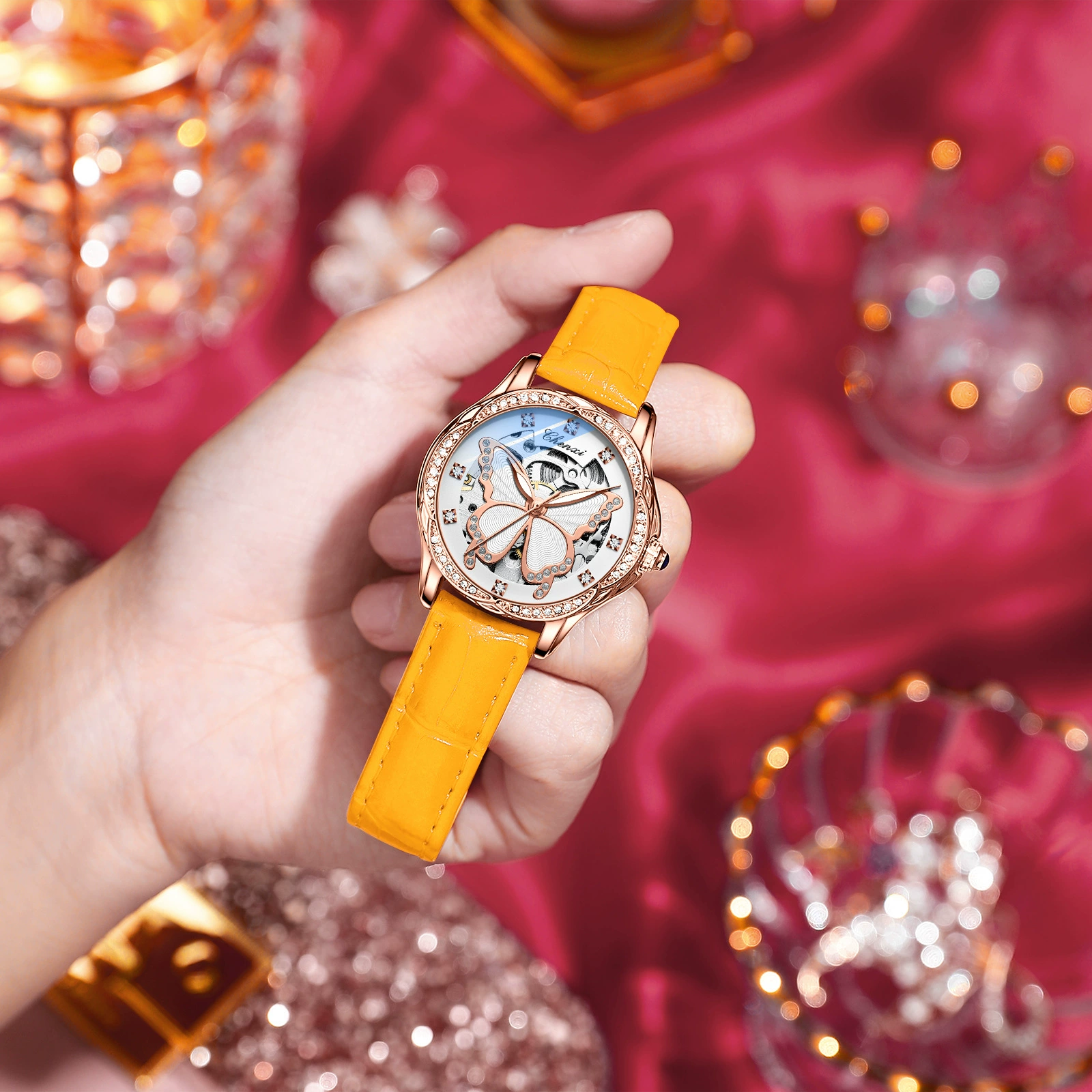 Утренние часы Fashionable dial, водонепроницаемые механические часы, оптом, полностью автоматические