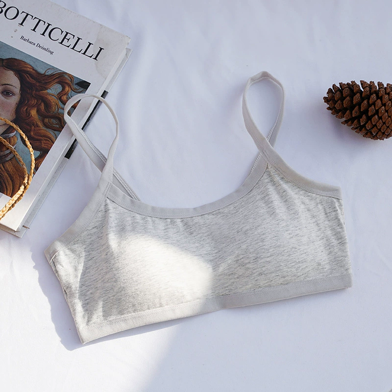 Underwear for students, cotton top with cups, short protective underware, bra top