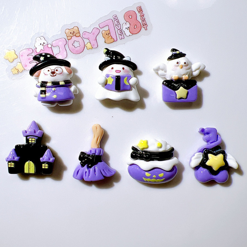 Ruiya 樹脂アクセサリー diy アクセサリー手作り素材靴バックル水カップステッカークリーム接着剤ヘアアクセサリーハロウィンゴースト|undefined