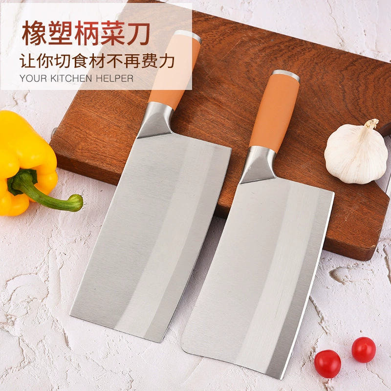 Оптовая продажа кухонные ножи 3 хромированных хром‑13 резиновая и пластиковая рукоятка плоская головка разрезать мясо разрезать овощи разрезать кости нож для кухни шеф