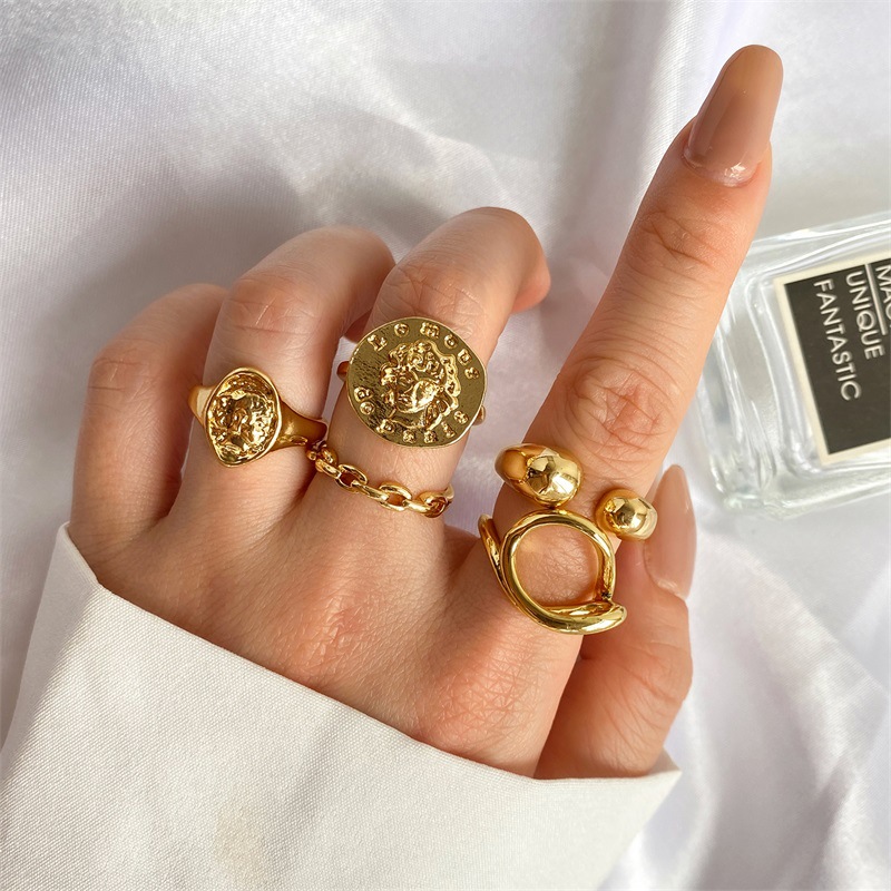 23g Weight Open Rings Classification Simple Style Geometric Alloy Plating Women's Open Rings