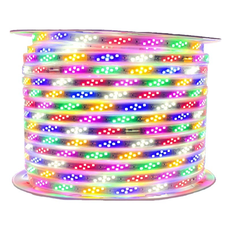 Светодиодный ремень 2835 наклонный три ряда 144 огни шесть цветных 48 ламп проточной воды 96 ламп переменной света вспышка мягкой световой полосы