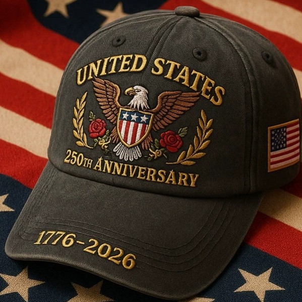 Nuevo sombrero de impresión transfronteriza para hombres hace viejos sombreros de béisbol retro Europeos y estadounidenses 250 años conmemorativo sombrero de lengua de lazo