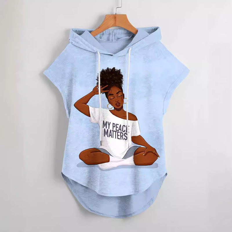 2025 Personalized Character Sports Vest Hooded Sweatshirt Short Front and Long Back