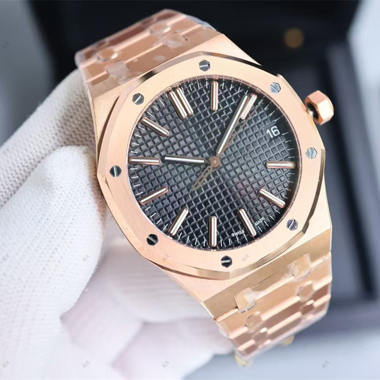 A.-P de comercio exterior de Aijia de envío transfronterizo Royal Oak Dachang Maquinaria automática Reloj luminoso para hombre Cinturón de acero