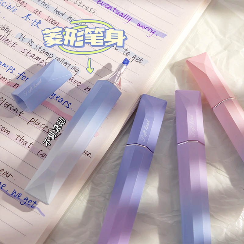 Prism Gradient Color! Dopamine High-Beauty Fluorescent Note-taking Pen with Color Highlighting for Students