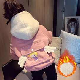 女童外套春秋款2024新款春装外套时髦洋气中小童宝宝上衣儿童套装