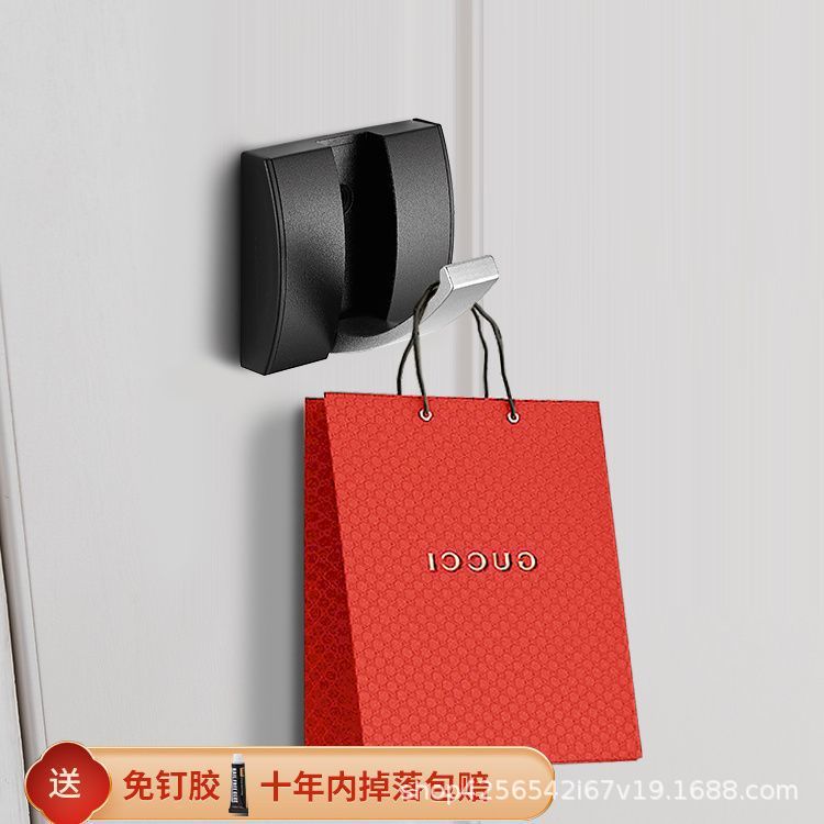 Gancho de ropa invisible creativo de aluminio espacial gancho de ropa de pared gancho de ropa sin perforar