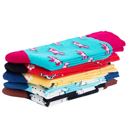 Cross-border autumn and winter new Happy Farm trendy socks mid-tube cotton socks wholesale socks colorful casual socks