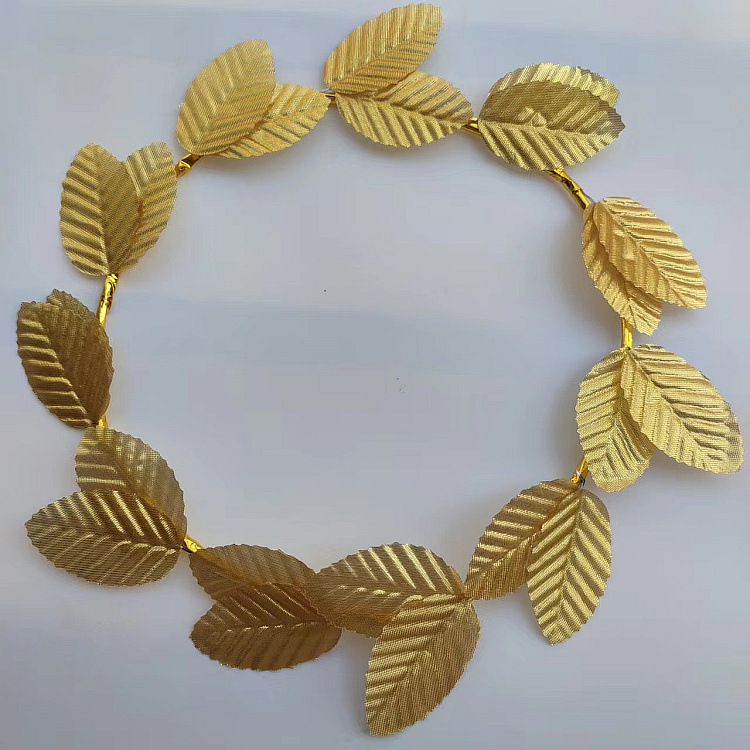 Carnaval transfronterizo de Halloween romano de oro hoja cabeza anillo nupcial tocado diadema Garland foto Mori flor artificial