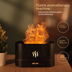 Cross-border creative flame essential oil diffuser, aroma machine for home office desktop seven-color flame humidifier
