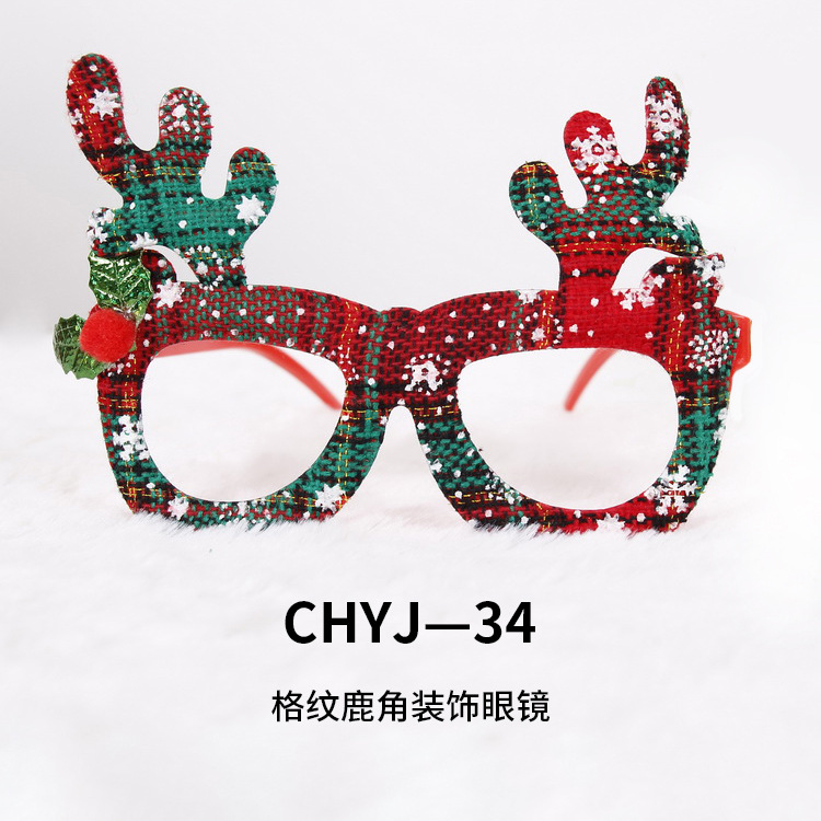 Explosiones transfronterizas de decoraciones de Navidad gafas para adultos niños regalos de Navidad festivos marcos de gafas al por mayor
