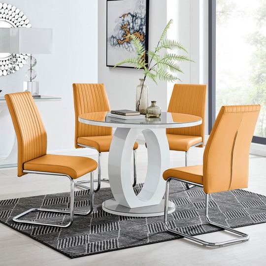 Mesa de comedor de vidrio mesa de comedor lujosa mesa de comedor de alto nivel mesa de comedor moderna simple mesa de comedor silla image 1