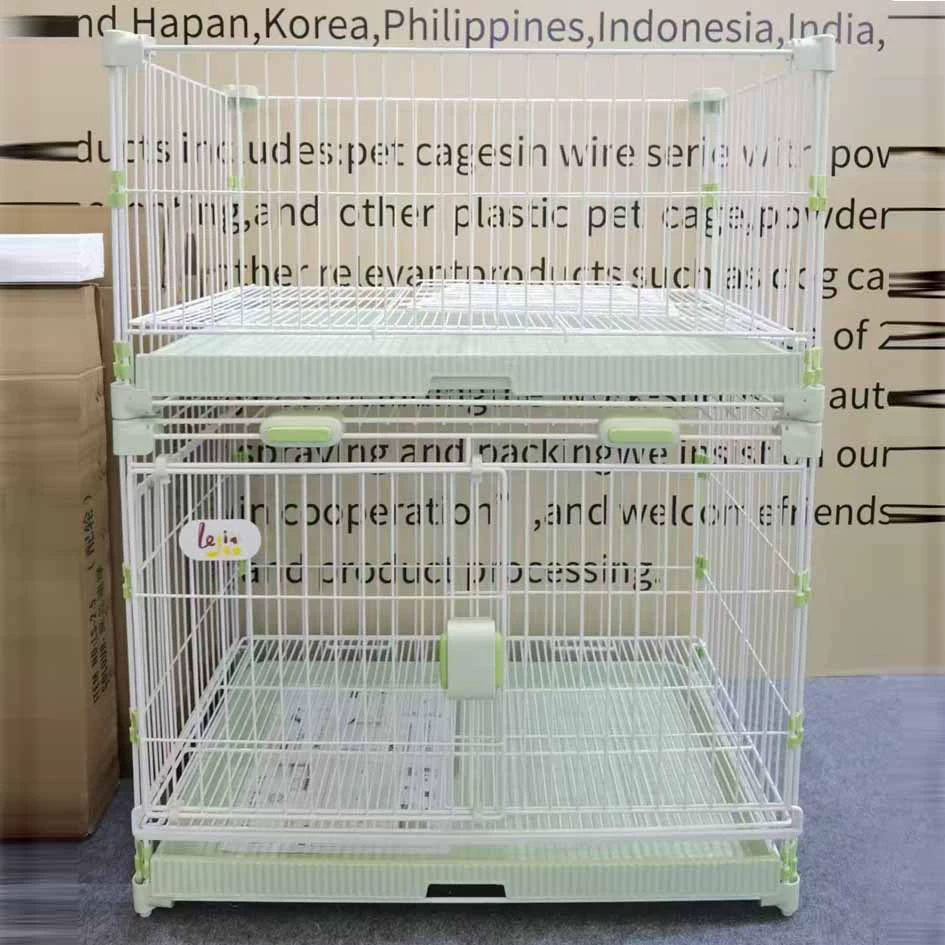 Клетка для собак с пряжкой Lejia может быть сложена в несколько слоев с клеткой для домашних животных на колесиках, беговой клеткой для маленьких и средних собак, клеткой для выставки кошек и собак в помещении.