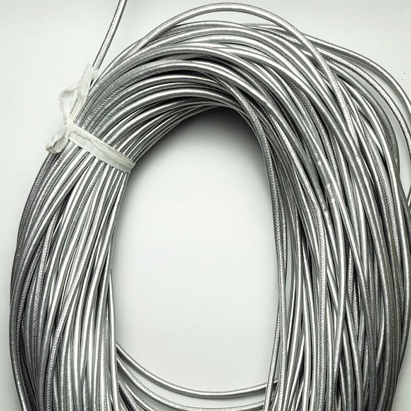 Coser de coche hecho a mano, relleno de núcleo, accesorios de ropa, cuerda de cuero pu, accesorios de joyería, cuerda redonda, pulsera de color al por mayor, cuerda